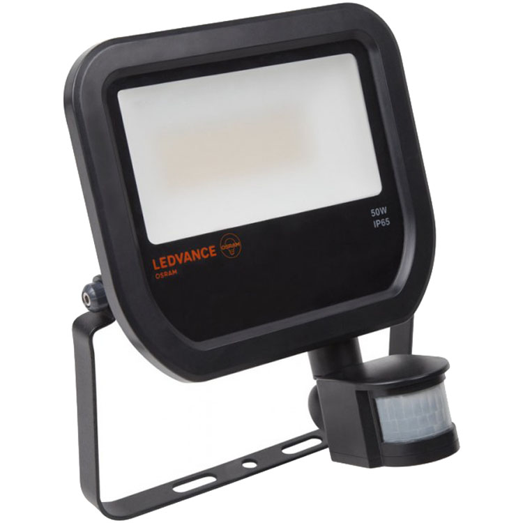 Zaklampen wagon ga winkelen Ledvance LED Breedstraler 20W 4000K 2400lm IP65 Zwart met sensor