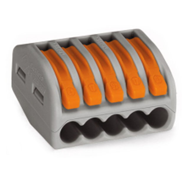 WAGO 3 voudige snelklem 0,8 tot 2,5mm